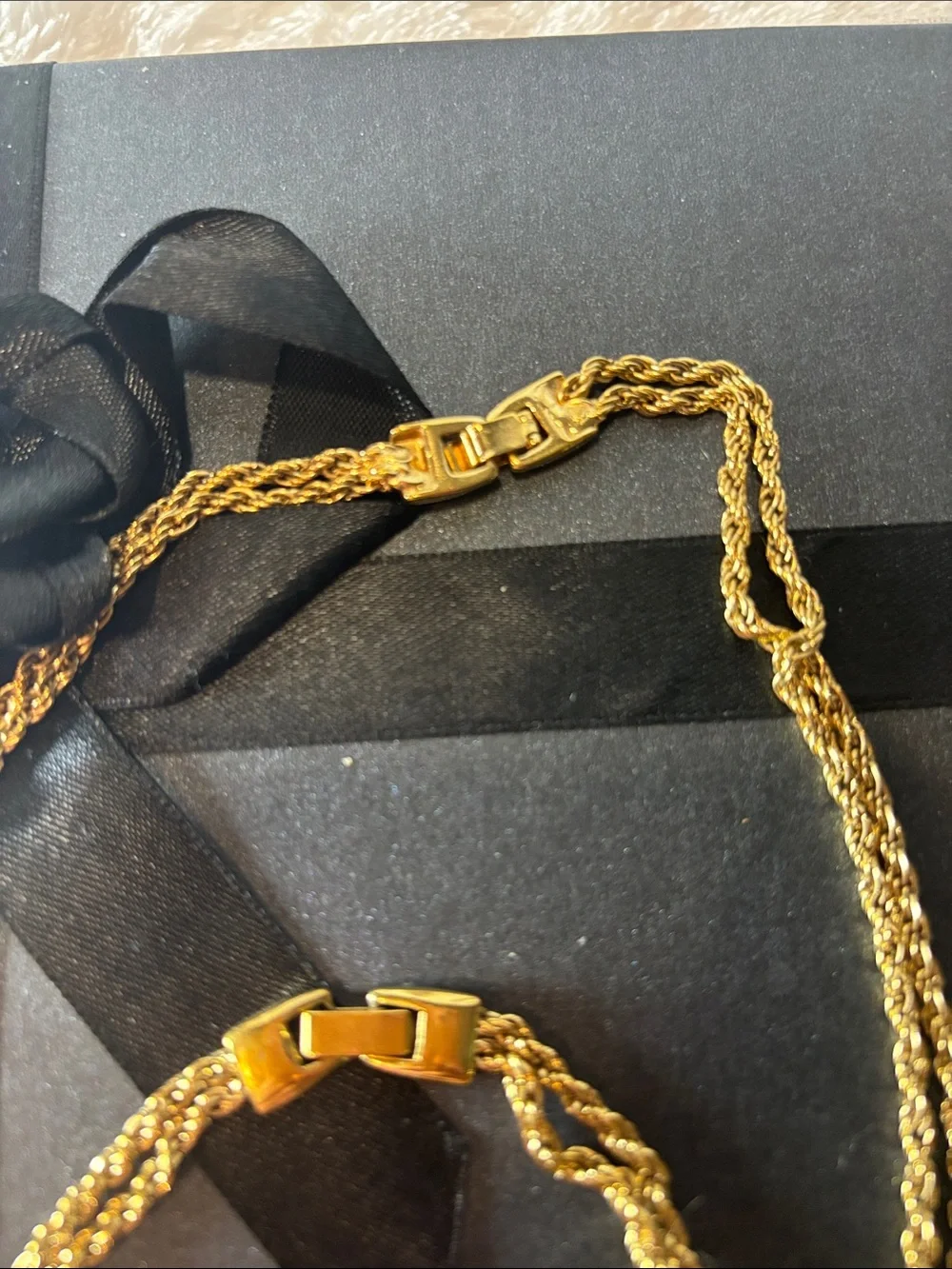 7 3/4” Gold-Tone Braided Chain Bracelet & 18” Necklace with Pink Clear Crystals
